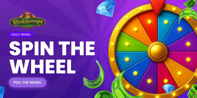 Rich Sweeps daily wheel promotion banner