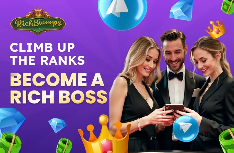 Rich Sweeps VIP banner: climb up the ranks and become a Rich Boss